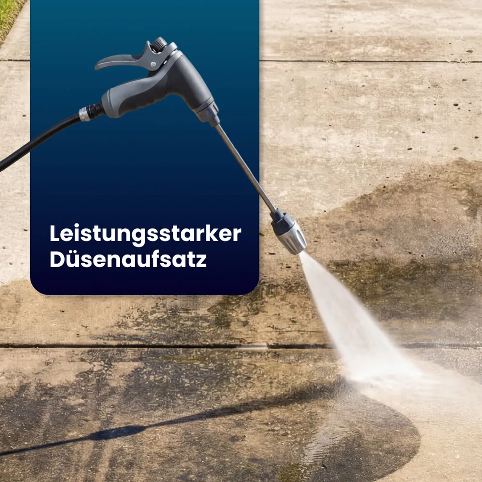 Jetterix Düsenaufsatz beim Reinigen einer Außenfläche