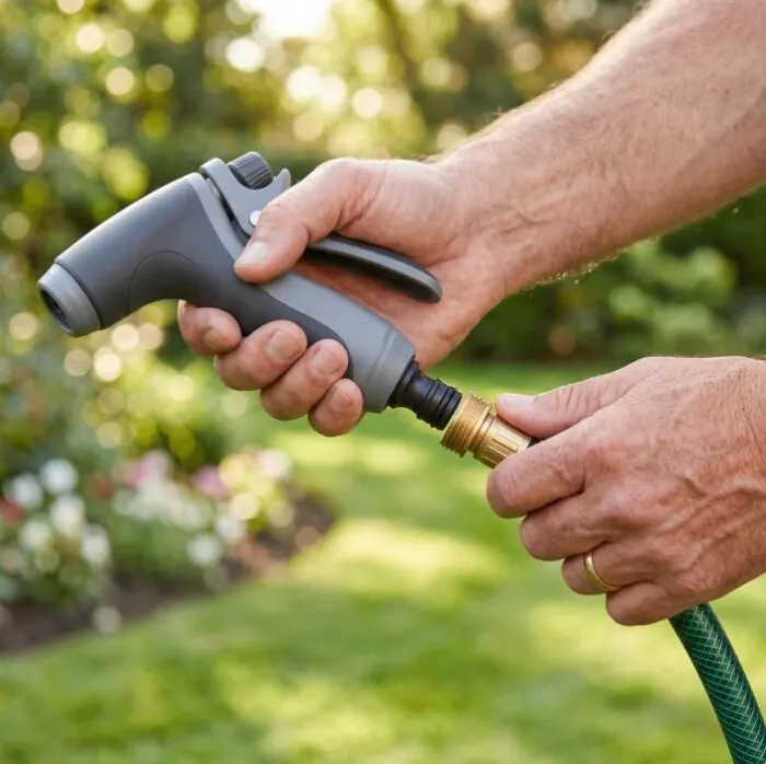 Jetterix mit dem Gartenschlauch verbinden
